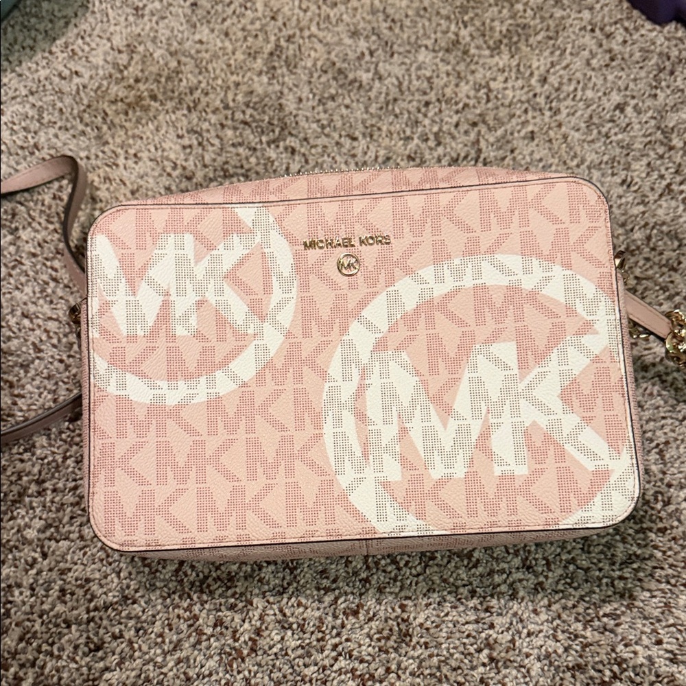 Michael Kors Blush Pink Logo Crossbody Bag